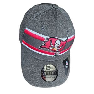 New Era 39Thirty Buccaneers Hat S/M Gray Stretch Fit NFL Bucs Cap NWT Game Day